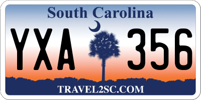 SC license plate YXA356