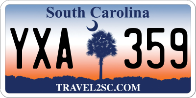SC license plate YXA359