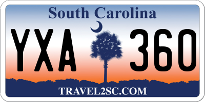 SC license plate YXA360