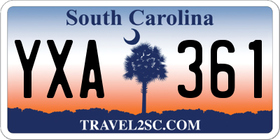 SC license plate YXA361