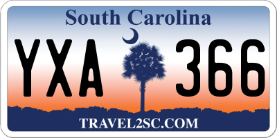 SC license plate YXA366