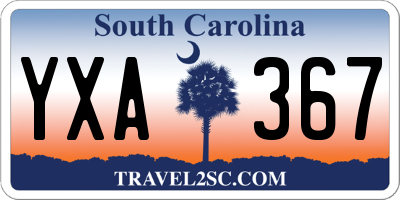 SC license plate YXA367