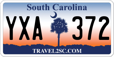 SC license plate YXA372