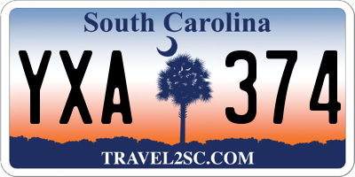 SC license plate YXA374