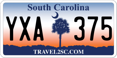 SC license plate YXA375