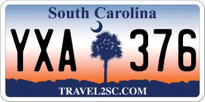 SC license plate YXA376