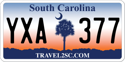 SC license plate YXA377