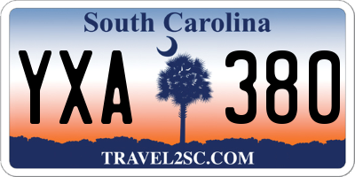 SC license plate YXA380