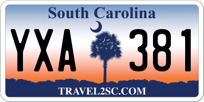 SC license plate YXA381