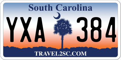 SC license plate YXA384