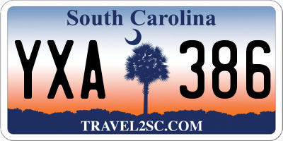 SC license plate YXA386