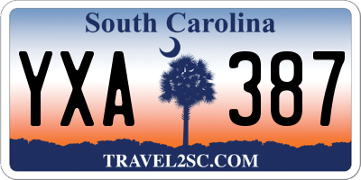 SC license plate YXA387