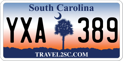 SC license plate YXA389