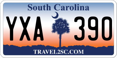 SC license plate YXA390