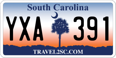 SC license plate YXA391