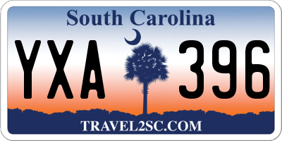 SC license plate YXA396
