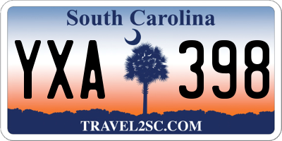 SC license plate YXA398