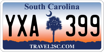 SC license plate YXA399
