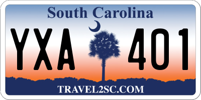 SC license plate YXA401