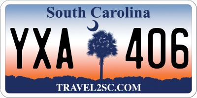 SC license plate YXA406