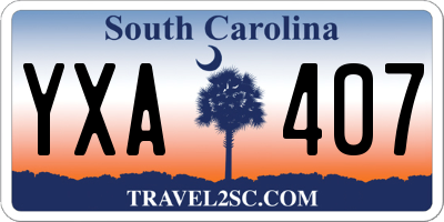 SC license plate YXA407