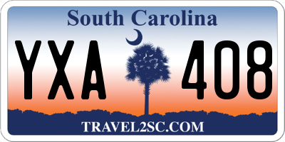SC license plate YXA408