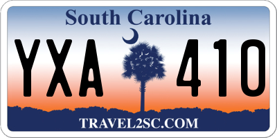 SC license plate YXA410