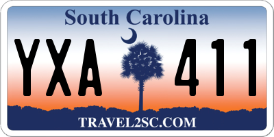 SC license plate YXA411