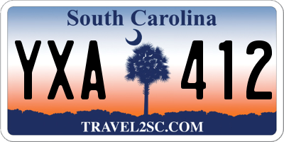 SC license plate YXA412