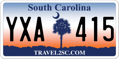 SC license plate YXA415