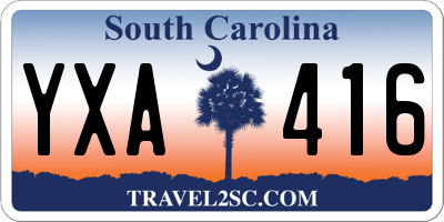 SC license plate YXA416