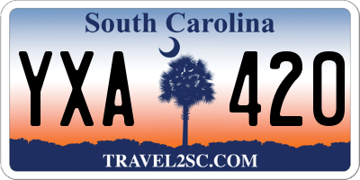 SC license plate YXA420