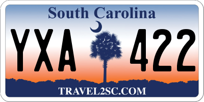 SC license plate YXA422