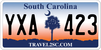 SC license plate YXA423