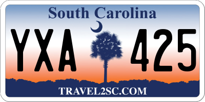 SC license plate YXA425