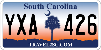SC license plate YXA426