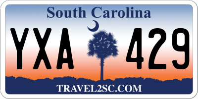 SC license plate YXA429