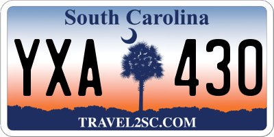 SC license plate YXA430