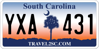 SC license plate YXA431