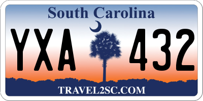 SC license plate YXA432