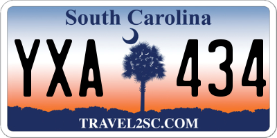SC license plate YXA434