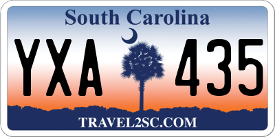 SC license plate YXA435