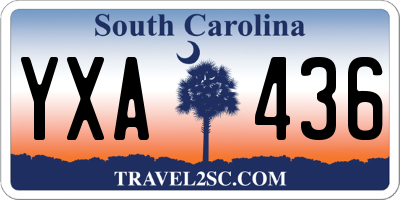 SC license plate YXA436
