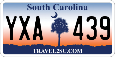 SC license plate YXA439
