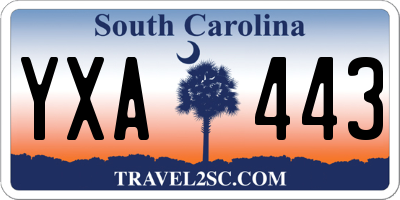 SC license plate YXA443