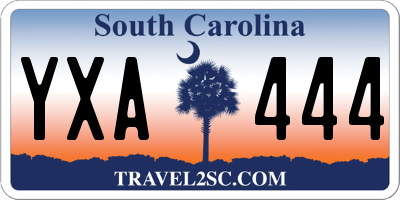 SC license plate YXA444