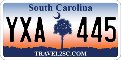 SC license plate YXA445