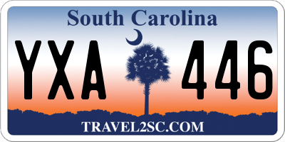 SC license plate YXA446