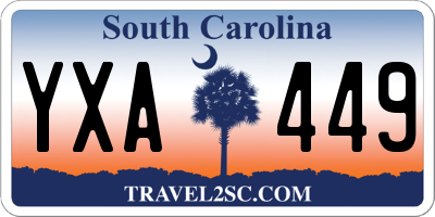 SC license plate YXA449
