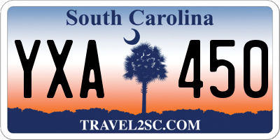 SC license plate YXA450